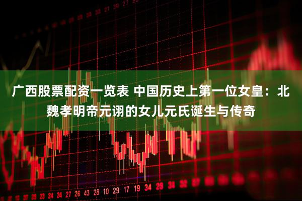 广西股票配资一览表 中国历史上第一位女皇：北魏孝明帝元诩的女儿元氏诞生与传奇