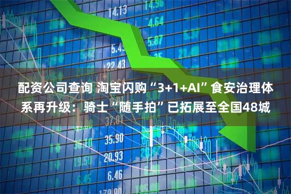 配资公司查询 淘宝闪购“3+1+AI”食安治理体系再升级：骑士“随手拍”已拓展至全国48城